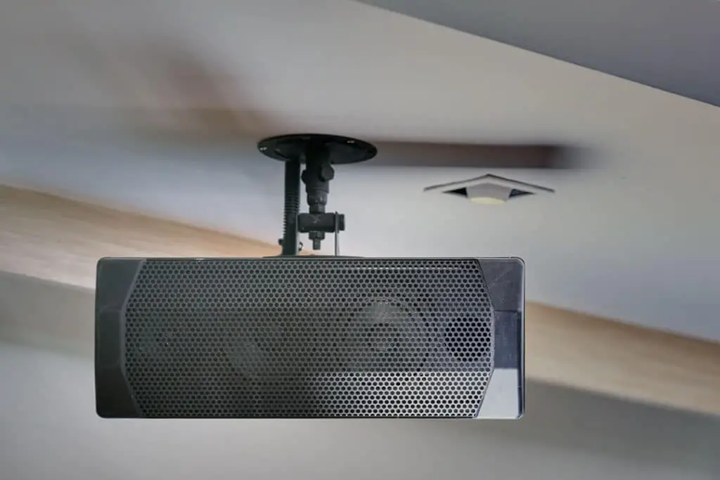 Hanging speakers as an alternative to in-ceiling speakers