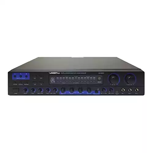 VocoPro DA-2808VE Karaoke Mixer with Vocal Enhancer and Optical Input Box