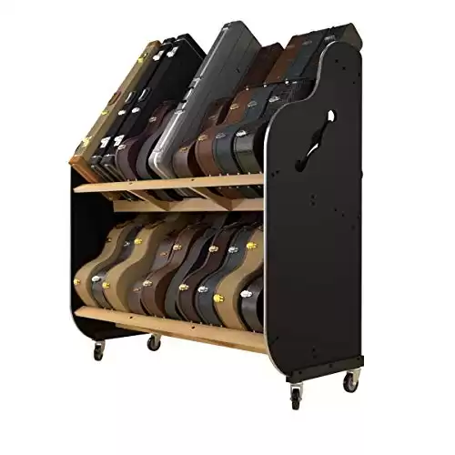 The Session-Pro Double-Stack Mobile Guitar & Case Racks