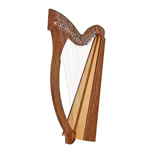 Roosebeck 29-String Minstrel Harp w/Chelby Levers - Vine Design