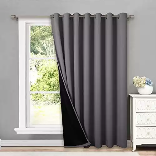 NICETOWN Total Shade Patio Door Curtain