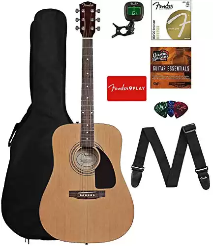 Fender 0950816021-COMBO-DLX Acoustic Guitar Bundle