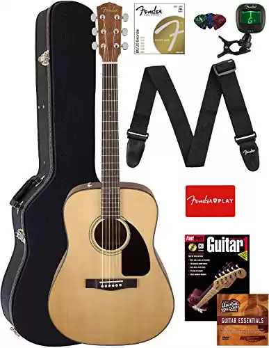 Fender CD-60 Dreadnought Acoustic Guitar Bundle