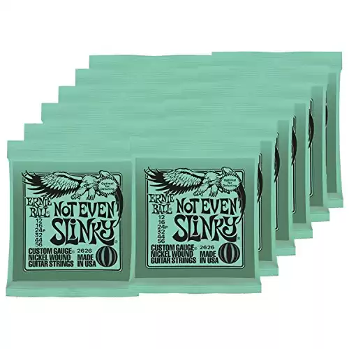 12 Sets of Ernie Ball 2626 Nickel Not Even Slinky Drop Tuning Electric Guitar Strings